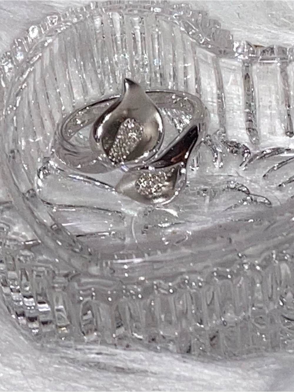 Silver Lily Pavé Ring - Women's Silver Fashion Ring